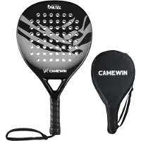 Dopwii Leichter Carbon-Sandtennisschläger für Beachvolleyball und Tennis, robustes Design in Grau, ideal für den Strand und Outdoor-Aktivitäten