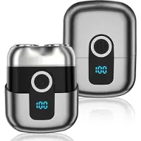 Novzep Elektrische Rasierer, Tragbar Elektrorasierer Herren mit LED-Anzeige, USB Wiederaufladbare Nass Dry Magnetisch Rasierer fuer Zuhause Auto Reisen
