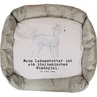 Mr. & Mrs. Panda Hundeliege Italienisches Windspiel Lebensretter - Grau Pastell - Geschenk, Dankeschön, Windhund, Valentinstag, Geburtstag, Italian Greyhound, Hund