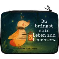 Mr. & Mrs. Panda Federtasche Glühwürmchen Design - Weiß - Geschenk, Glühwurm, Jahrestag, Heiratsantrag, Lustige Sprüche, Bleistiftetui, Stifte Etui, Federpenal, Liebe