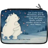Mr. & Mrs. Panda Federmäppchen Eisbär Umarmen Design - Weiß - Geschenk, Federmappe, Etui, Federtasche, Schulmäppchen, Mäppchen, Lustige Sprüche