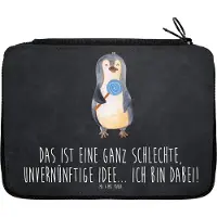 Mr. & Mrs. Panda Federpenal Pinguin Lolli - Kreidetafel - Geschenk, Etui, Bleistiftetui, Federmäppchen, Unvernünftig, Spruch, Federmappe, Federtasche, Süßigkeiten