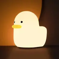 Novzep Nachtlicht,Kindernachtlicht,Silikon Led Enten Kinder Dimmbar, mit Touch Sensor, Timer, USB Aufladbar, für Kinderzimmer