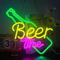 Dopwii LED-Neonlicht, dekoratives Bar-Atmosphärenlicht für die Wanddekoration, USB-Bier-Leuchtschild für Club-Restaurant-Hotel