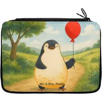 Mr. & Mrs. Panda Federtasche Pinguin Luftballon Design - Weiß - Geschenk, Kirmes, Liebe, Jahrmarkt, Schlampermäppchen, Mäppchen, Lebenslust, Bleistiftetui, Federmappe