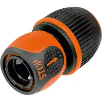 Stocker Waterstop Deluxe 1/2´´ 5/8´´ 3/4´´ Schlauchverbinder Orange Orange One Size