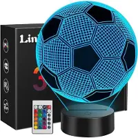 Novzep 3D LED Nachtlicht mit optischer Illusion,7 Farben,Fernbedienung,Acrylplatte,ABS-Basis und USB-Ladeanschluss – stilvolle Tischlampe für jedes Zimmer.