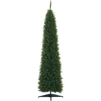 Novzep Künstliche Tanne Christbaum 2,1 m Grün mit Ständer und Weihnachtsstern