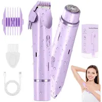 Novzep 2 in 1 Intimrasierer für Frauen, Elektrischer Damenrasierer,Type-C,für Gesicht, Beine, Arme & Bikinizone, Wasserdicht, Leicht zu Reinigen