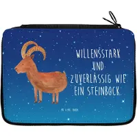 Mr. & Mrs. Panda Federmappe Sternzeichen Steinbock - Sternenhimmel Blau - Geschenk, Schlampermäppchen, Federmäppchen, Steinböcke, Bock, Federtasche, Etui, Bleistiftetui