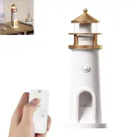 Dopwii Leuchtturm LED Nachtlicht & Mondprojektor, Deko Lampe für Kinder & Erwachsene, mit Fernbedienung, 72×242 mm, Schlafzimmer & Wohnzimmer