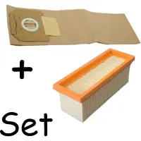 Daniplus SET 10 Staubsaugerbeutel + Filter passend für Kärcher 2701, 2801, 6.904-263
