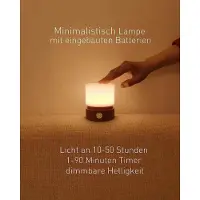 Welikera Dimmbares LED Nachtlicht für Kinder, USB-ladbar, Timer, Holzoptik, 3000K