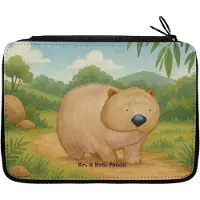 Mr. & Mrs. Panda Bleistiftetui Wombat Design - Weiß - Geschenk, Das Leben Ist schön, Mäppchen, Spruch, Motivation, Federmäppchen, Schlampermäppchen, Lustige Sprüche, Etui