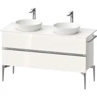 Duravit Konsolen-Waschtischunterbau bodenstehend Sivida w g, 131,5x54,8x47,5cm, 2 SBK, Gr. chr