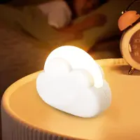 Novzep LED-Nachttischlampe, weißes Nachtlicht, USB-Aufladung, kreative Wolke, Schlaflicht, Kinderzimmer, Schlafzimmer, Babyfütterung, warmes Licht