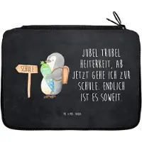 Mr. & Mrs. Panda Mäppchen Pinguin Schultüte - Kreidetafel - Geschenk, Etui, Schulranzen, Schulmäppchen, Bleistiftetui, Einschulung, Schulanfänger, Zur, Erster Schultag