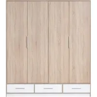 Furniture24 Kleiderschrank ISKO Falltürenschrank Schlafzimmerschrank Schrank 4-türig