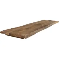 Casa Massiva Holzplatte 140x40 cm Curtis, Bretter aus Mangoholz massiv + raue Oberfläche, Baumkanten-Platte für Heimwerker, geeignet für Arbeitsplatten, Tische & Fensterbretter