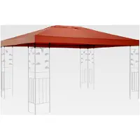 Markenlos Ersatzdach für Pavillon 3x4m in Terrakotta