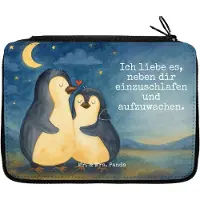Mr. & Mrs. Panda Federmäppchen Pinguine Einschlafen Design - Weiß - Geschenk, Mäppchen, Valentinstag, Mitbringsel, Stiftemappe, Freund, für Frauen, Freundin, Etui