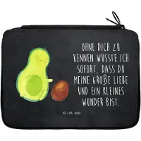 Mr. & Mrs. Panda Etui Avocado Kern rollt - Kreidetafel - Geschenk, Wunder, Federmappe, Schlampermäppchen, Federtasche, Geburt, Mäppchen, Geburtstag, Liebe, Federmäppchen