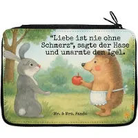 Mr. & Mrs. Panda Federtasche Hase Igel Design - Weiß - Geschenk, Lustige Sprüche, und, Herzschmerz, Etui, Bleistiftetui, Trösten, Liebe Spruch, Federmäppchen, Mäppchen