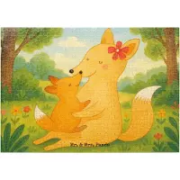 Mr. & Mrs. Panda Puzzle Fuchs Mama Design 1500 Teile - Weiß - Geschenk, Muttertag, Schoß, Legespiel, 300, Puzzlespiel, 500, Mutter, Umarmen