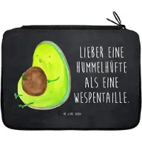 Mr. & Mrs. Panda Federmappe Avocado Pfeifen - Kreidetafel - Geschenk, Bleistiftetui, Federmäppchen, Etui für Stifte, Stiftetasche, Ernährung, Schlamper, Federtasche, Diät