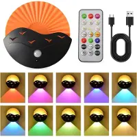 Novzep Akku Wandlampe Innen mit Bewegungssensor, LED Nachtlicht, 3 Modi Wiederaufladbare Wandlampen Helligkeit Einstellbar für Flur, Küche, Treppe