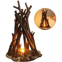 Dopwii Nachtlichter, LED-Nachtlicht, hölzernes Lagerfeuer, dimmbare LED-Lampe mit 3 Beleuchtungsmodi und Flammengeräusch, USB-betriebenes Kinder-Nachtlicht