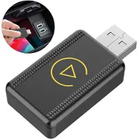 Dopwii Kurzer Wireless CarPlay Android Auto Adapter, Plug & Play, iOS & Android, Bluetooth 5.2, Original Auto USB, Mini Box, Schwarz