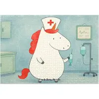 Mr. & Mrs. Panda Puzzle Einhorn Krankenschwester Design 1500 Teile - Weiß - Geschenk, 500, Legespiel, 2000, Ärztin, Krankenpfleger, 300, 1000, Unicorn, Krankenhaus