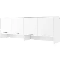 Furniture24 Aufsatz Concept PRO CP10 Schrank 4 Türiger für Wandklappbetten Horizontal Weiß