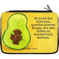 Mr. & Mrs. Panda Bleistiftetui Avocado Kern Design - Weiß - Geschenk, Spruch Leben, Etui, Mäppchen, Stifte, Frucht, Pflanze, Malmappe, Baby, Federtasche