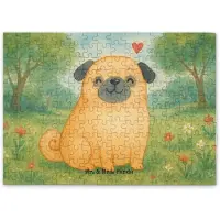 Mr. & Mrs. Panda Puzzle Mops Design 192 Teile - Weiß - Geschenk, Sprüche, 1500, 2000, Hund, Knuffig, Liebe, 500, Hundeliebe, Geduldspiel, 1000