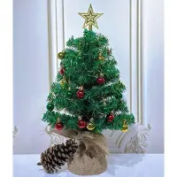BundiGlassware Weihnachtsbaum mit Beleuchtung und Schnee 55cm, Künstliche Weihnachtsbäume Geschmückt, Tannenbaum Lichterkette Deko mit Weihnachtskugel Tannenzapfen Christbaumspitze Stern Weihnachtsdeko DIY Tischdeko