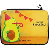 Mr. & Mrs. Panda Mäppchen Avocado Geburtstag Design - Weiß - Geschenk, Frucht, Schlamper, Party, Happy Birthday, Schreibmappe, Etui, Alles Gute, Bleistiftetui