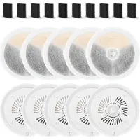 Novzep PK-3 Ersatzfilter 3.0 für Haustierbrunnen, Aktivkohle + Vorfilterpads, Set aus 10 Filtern & 10 Pads