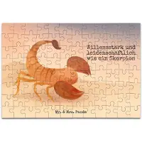 Mr. & Mrs. Panda Puzzle Sternzeichen Skorpion Design 96 Teile - Weiß - Geschenk, Geburtstag November, Oktober, 2000, Geduldspiel, 1500, Skorpione, 1000, 500