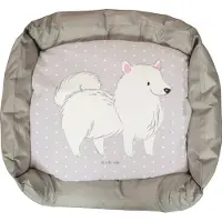Mr. & Mrs. Panda Hundekorb Spitz Lebensretter - Grau Pastell - Geschenk, Valentinstag, Geburtstag, Hundebett, Muttertag, Jubiläum, Vatertag