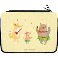 Mr. & Mrs. Panda Stifteetui Waldtiere Aloha - Gelb Pastell - Geschenk, Hase, Federmäppchen, Musik, Federmappe, Mäppchen, Wald, reiseetui, Federtasche, Etui, Bär, Igel