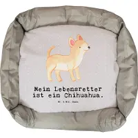 Mr. & Mrs. Panda Hundecouch Chihuahua Lebensretter - Grau Pastell - Geschenk, Hund, Geburtstag, Muttertag, Vatertag, Valentinstag, Umzug