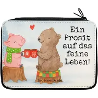 Mr. & Mrs. Panda Etui Glühschwein Sause Design - Weiß - Geschenk, Mäppchen, Schlampermäppchen, Schwein, Weihnachten, Alles Gute, Schulmäppchen, Weihnachtszeit, Prost, Bär