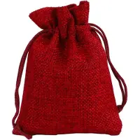 Zimtky Jutesäckchen mit Kordelzug - Adventskalender Säckchen zum Befüllen - Geschenksäckchen für Weihnachten, Hochzeit, Geburtstag (Burgund)