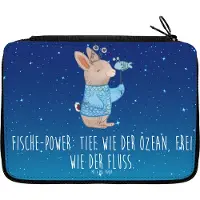 Mr. & Mrs. Panda Federtasche Fische Astrologie - Sternenhimmel Blau - Geschenk, Bleistiftetui, Stifte Etui, Sternzeichen, Geschenkidee Zum Geburtstag, für, Fischer
