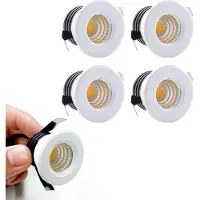 Dopwii Mini LED Spot Set 5 Stück – 3W Einbauleuchten 230V inkl. Transformator, Warmweiß, für Schrank & Wohnzimmer