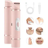 Dopwii Elektrische Rasierer, Elektrischer Rasierer für Frauen, Elektrischer 2-in-1-Epilierer, intimrasierer für frauen, Tragbar und kompakt,geringes Rauschen