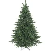 Welikera Künstlicher Weihnachtsbaum mit realistischen Zweigen, Kunst-Tannenbaum mit faltbarem Ständer, flammenhemmend, Kunststoff, Metall, Grün