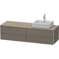 Duravit Waschtischunterbau XSQUARE 400x1600x548mm Be re fla grey seidenmatt flannel grey seidenmatt
